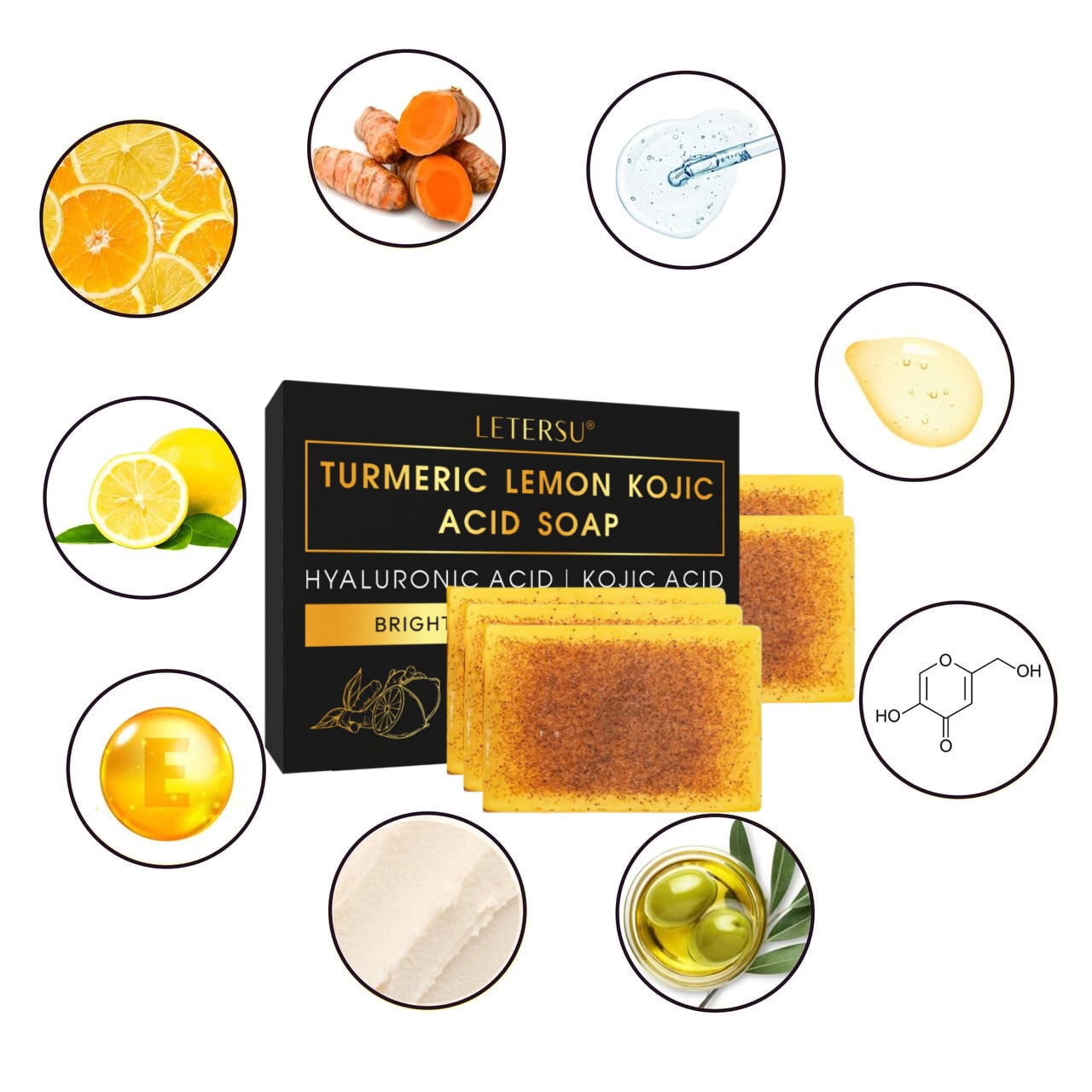 Turmeric Lemon Kojic Acid Soap - Kojic Acid Soap reseña y precio