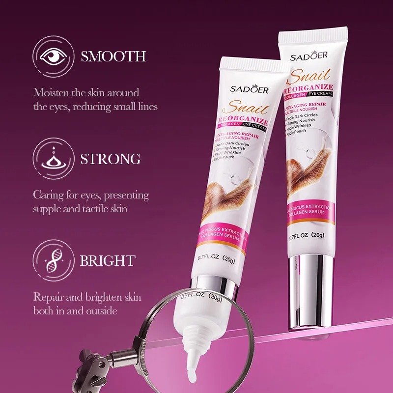 Saoder Snail Collagen Eye Crea - Snail Cream Gel reseña y precio