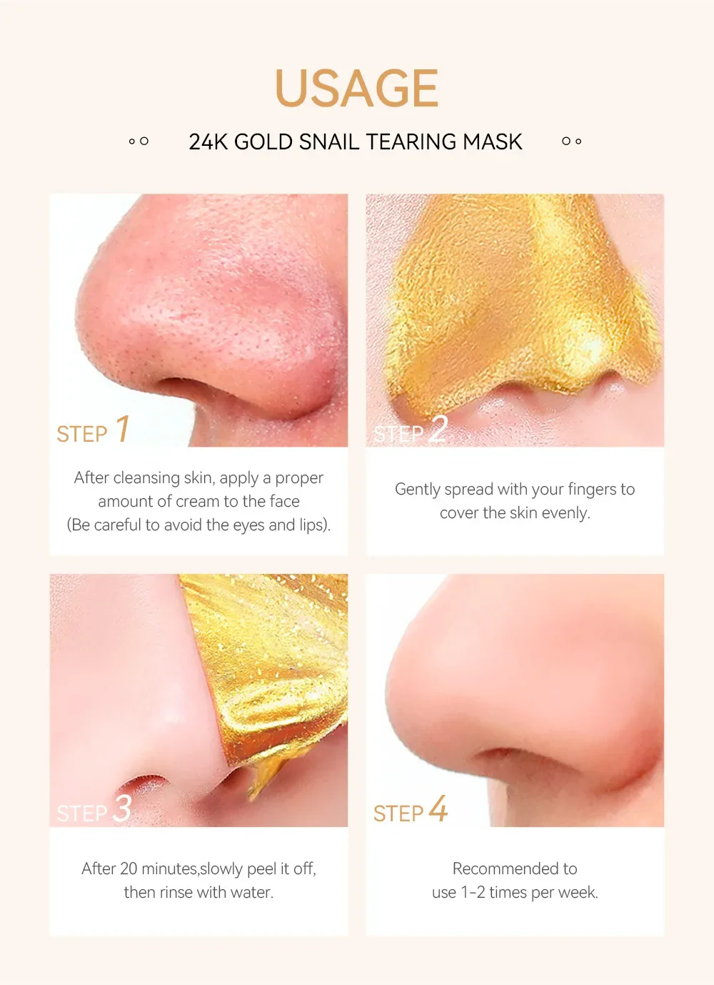 LAIKOU 24K Gold Sakura Peeling - Snail Cream Gel reseña y precio