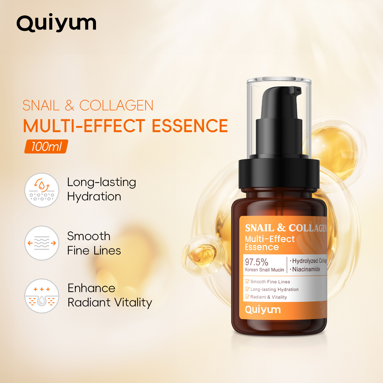 QUIYUM 100ml Snail Mucin Multi - Snail Mucin Essence reseña y precio