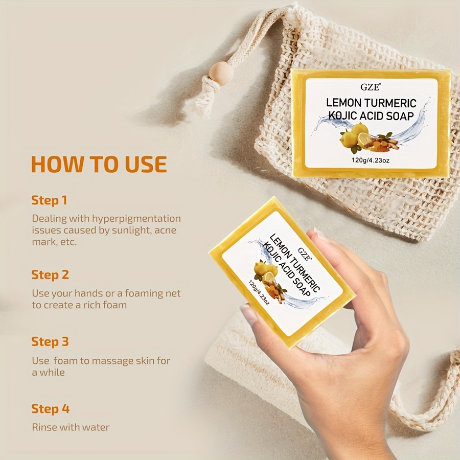 GZE Body Restore Lemon Turmeri - Kojic Acid Soap reseña y precio
