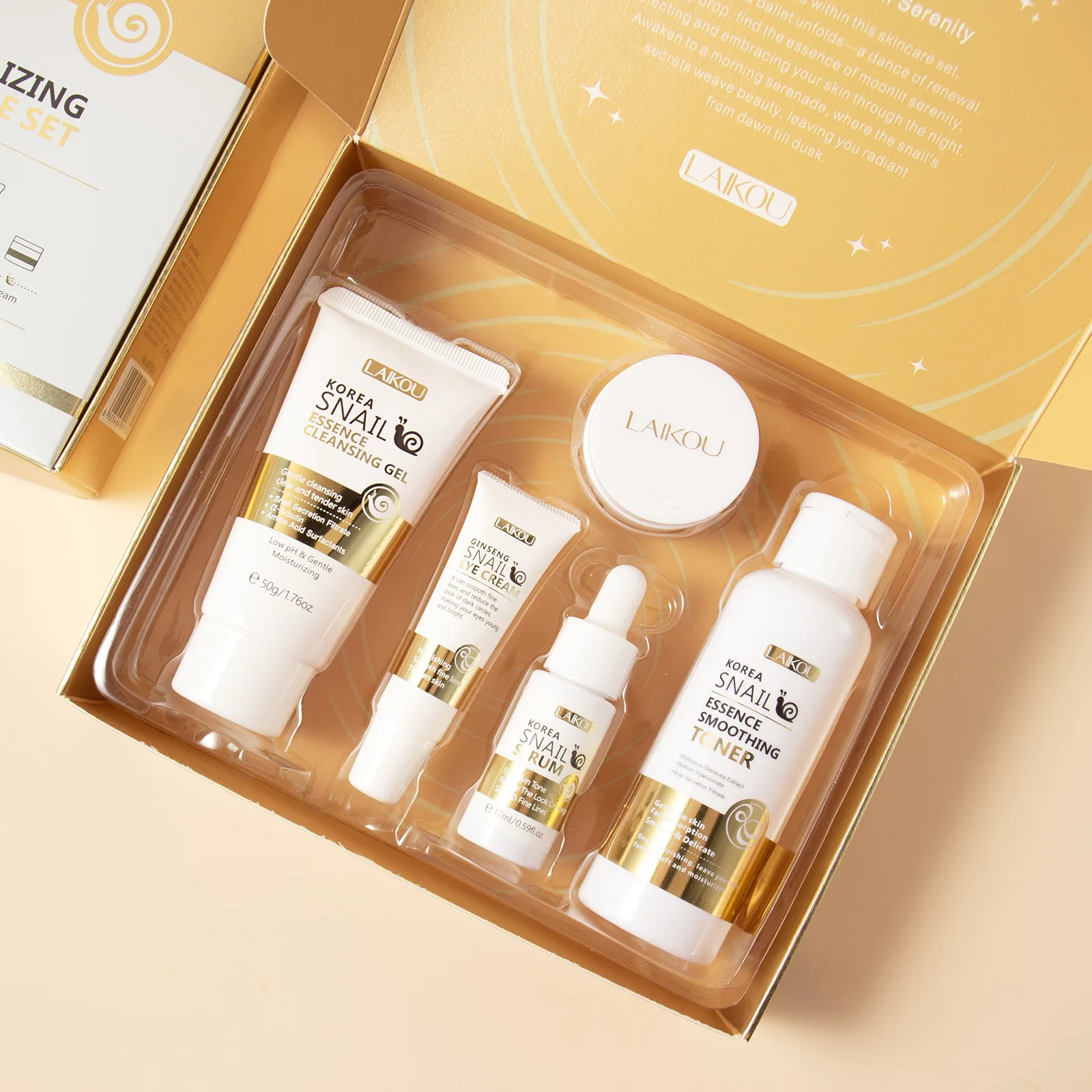 LAIKOU Snail Skin Care Five-pi - Snail Cream Gel reseña y precio