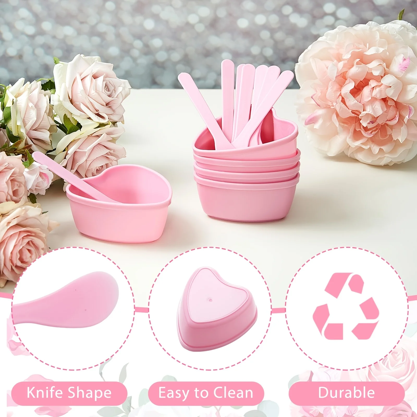 6-piece Pink Heart Shaped Faci - Skincare Qv reseña y precio