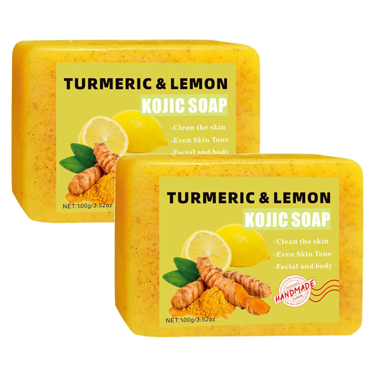 1/2PCs Lemon Turmeric Kojic Ac - Kojic Acid Soap reseña y precio