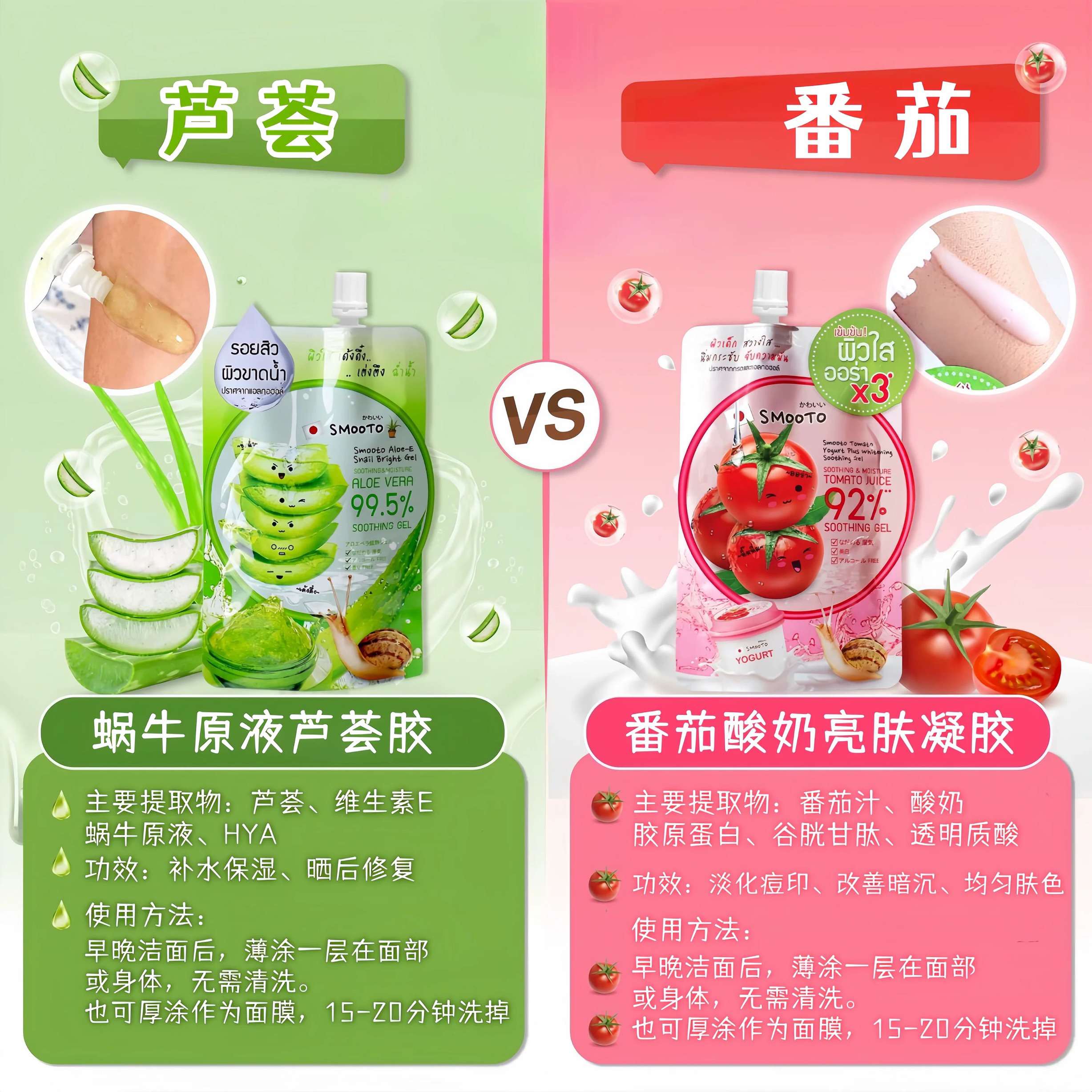 SMOOTO Tomato & Lemon VC Gel M - Snail Cream Gel reseña y precio