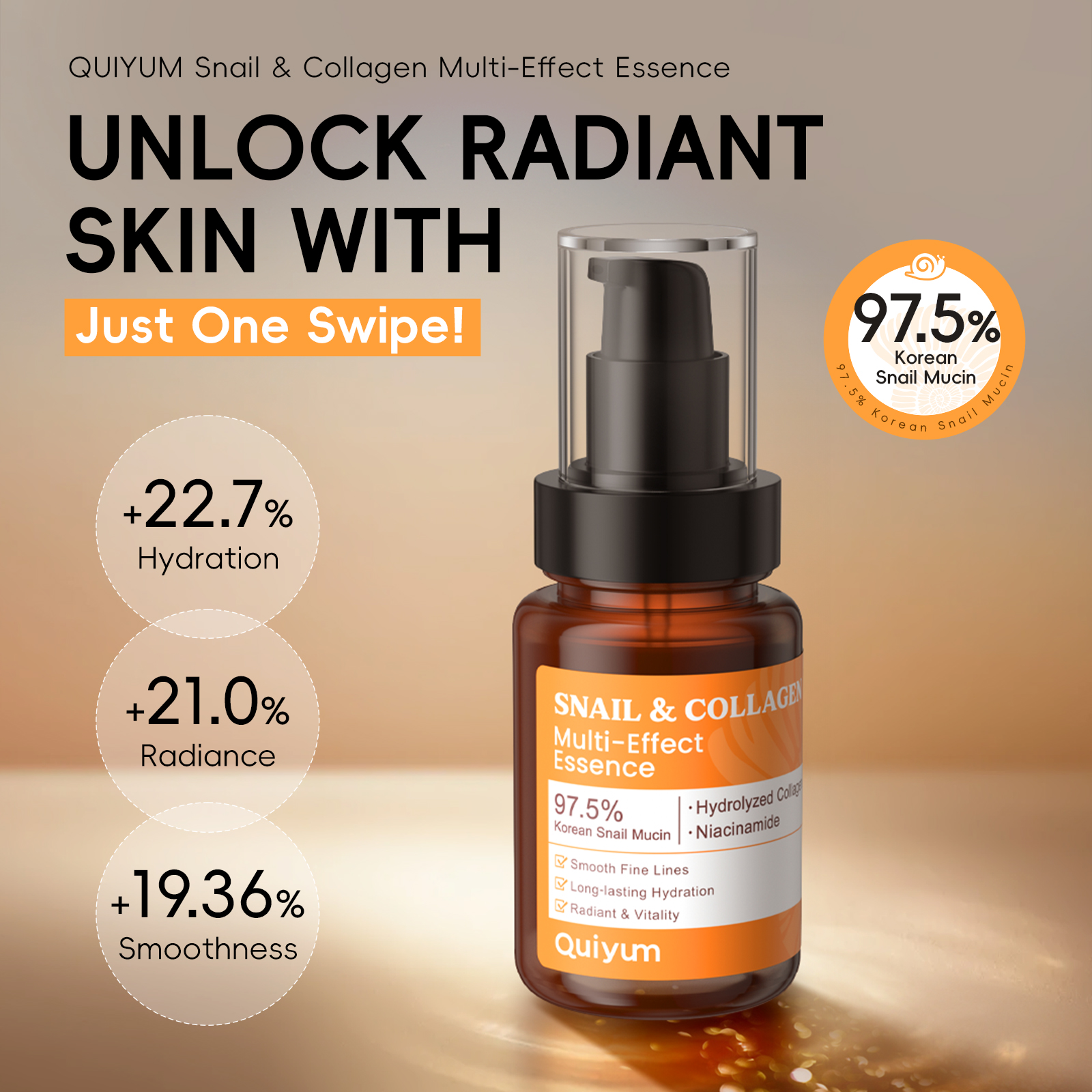 Quiyum Snail Mucin & Collagen  - Snail Mucin Essence reseña y precio